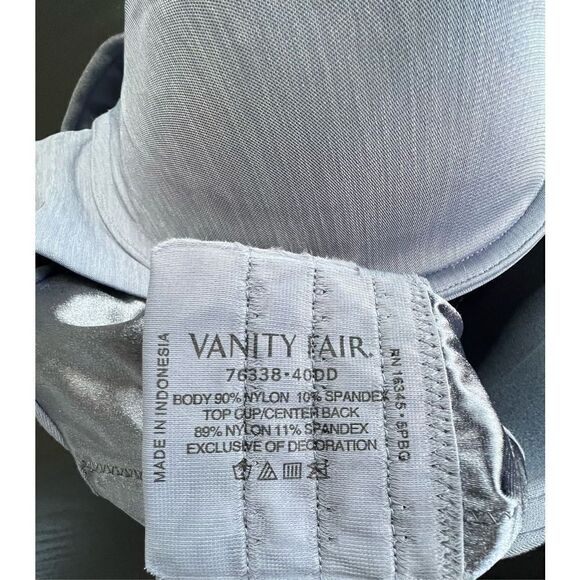 Vanity Fair Light Blue Padded 4 Clasp Underwire Bra - Picture 2 of 3